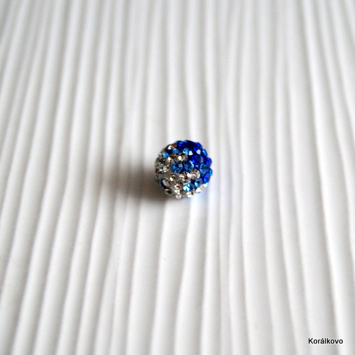 Shambalka 10mm modr+strieborn