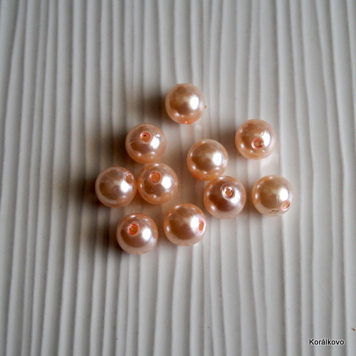 Voskovana perla ružovkastá 10mm