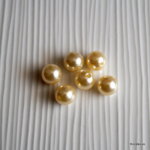 Voskovana perla maslová 12mm