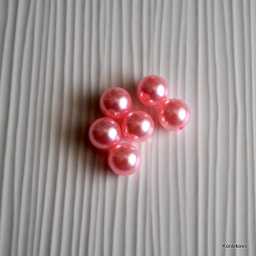 Voskovana perla ružová sv 12mm